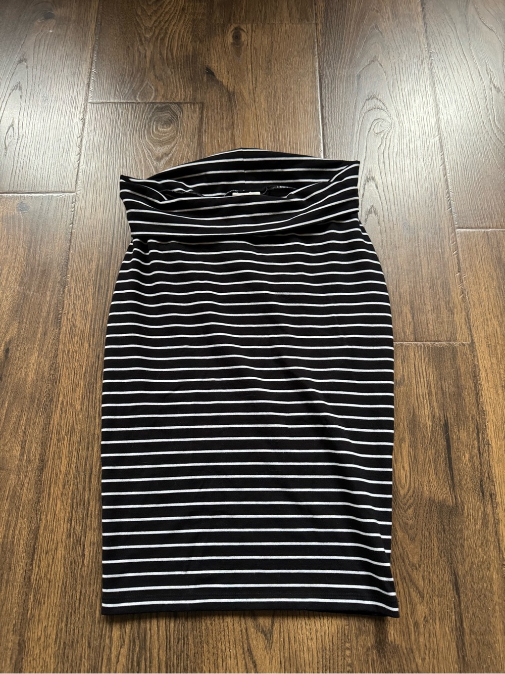 Black & White Striped Pencil Skirt - Classic Women's Skirt
